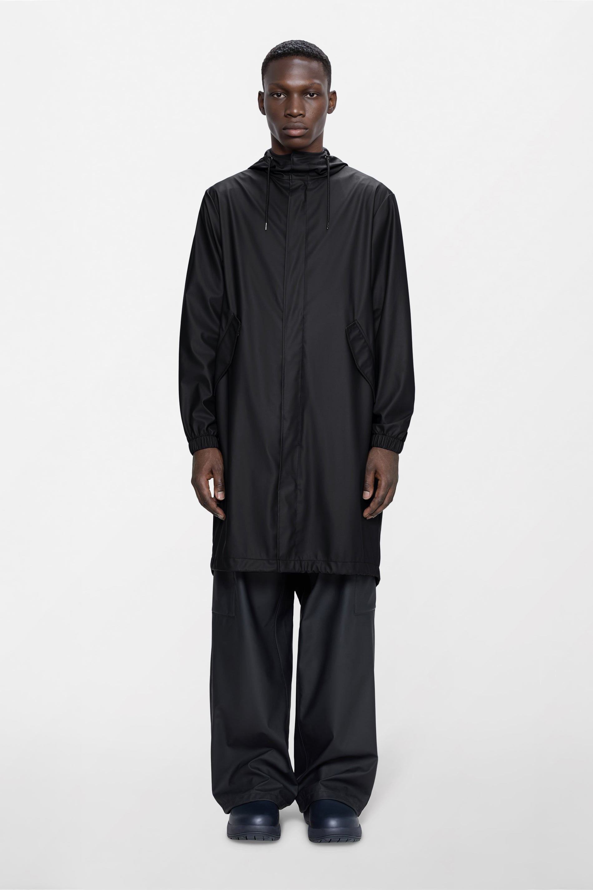 RAINS Fishtail Parka Black Jacket