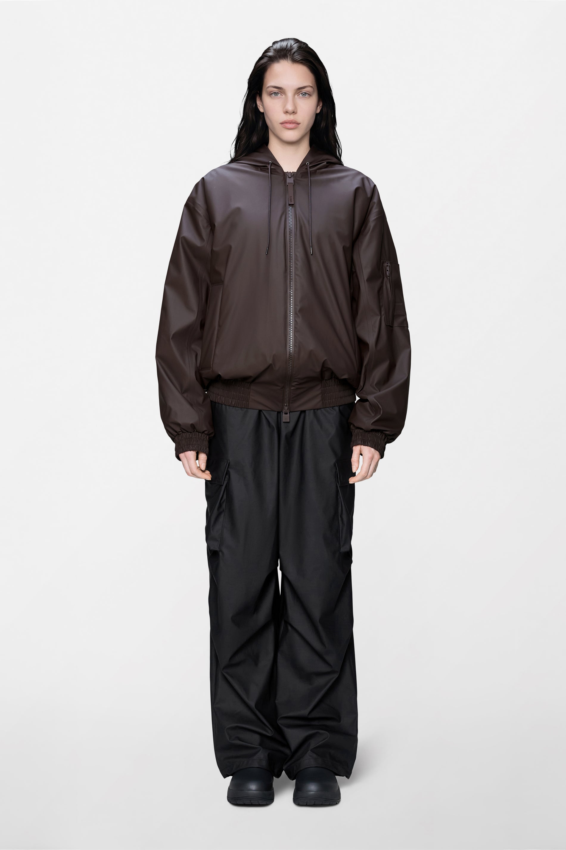 RAINS Lohja Insulated Bomber Jacket Bark Jacket