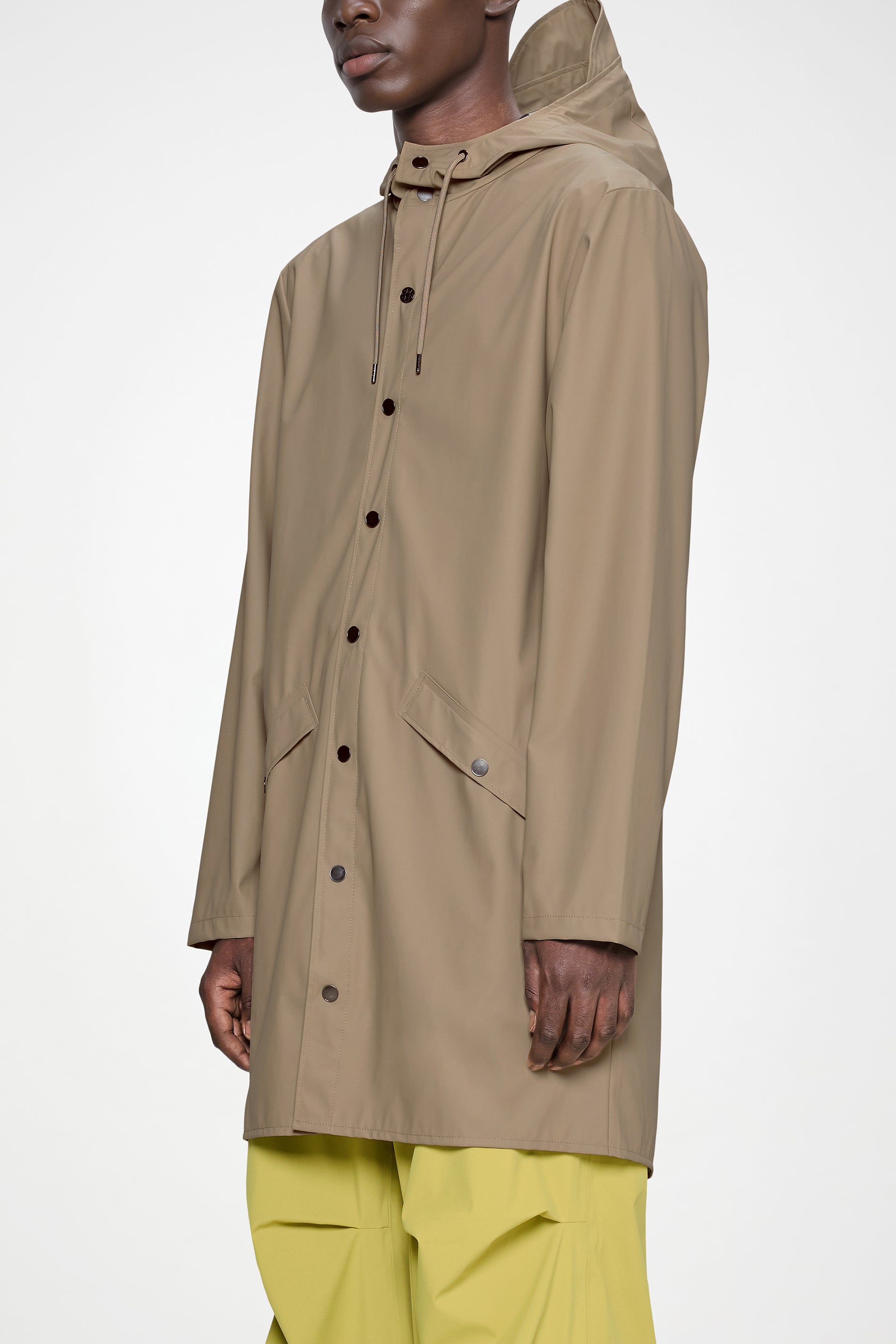 RAINS Long Jacket Beige Jacket