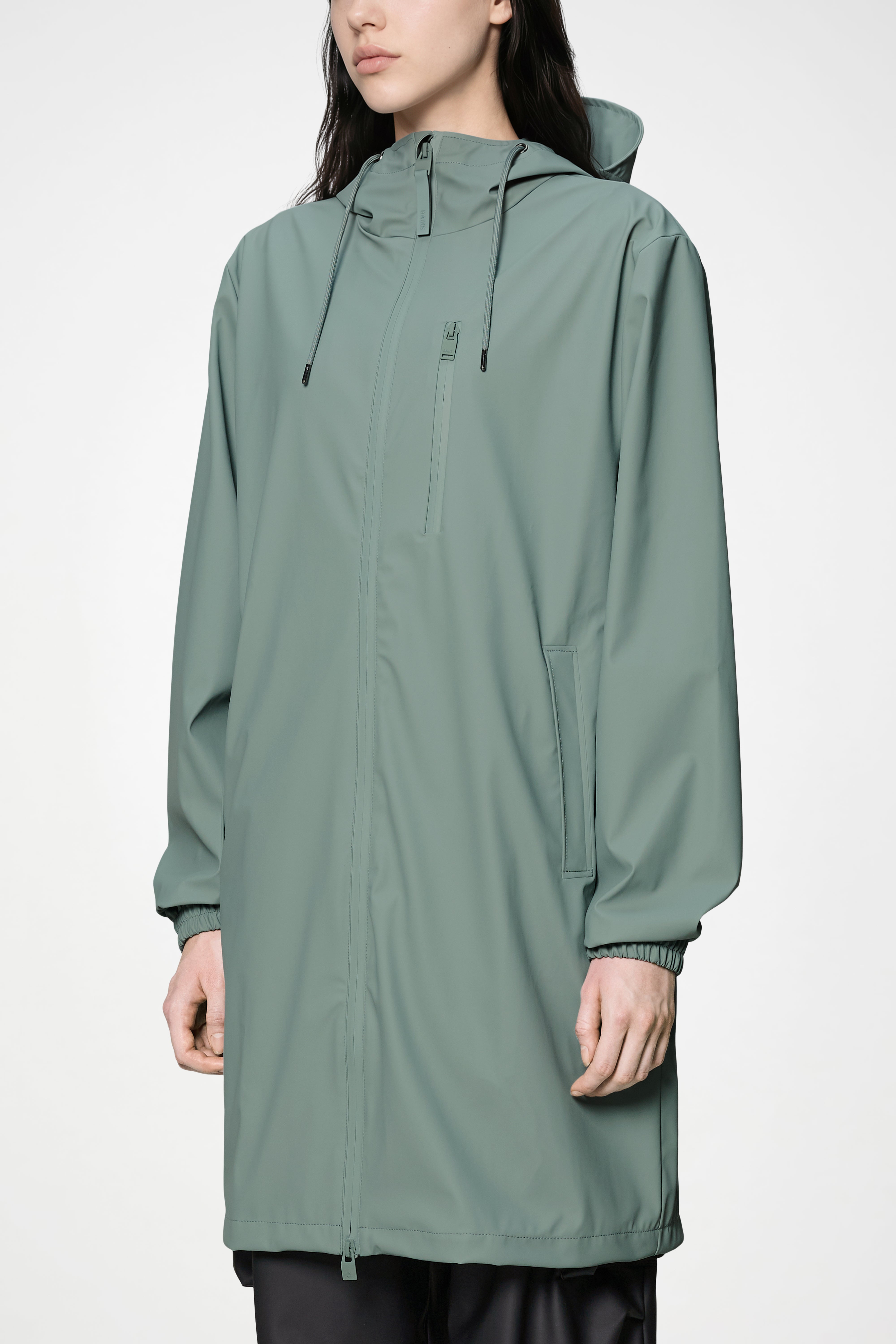 RAINS Long Storm Breaker Sage Jacket