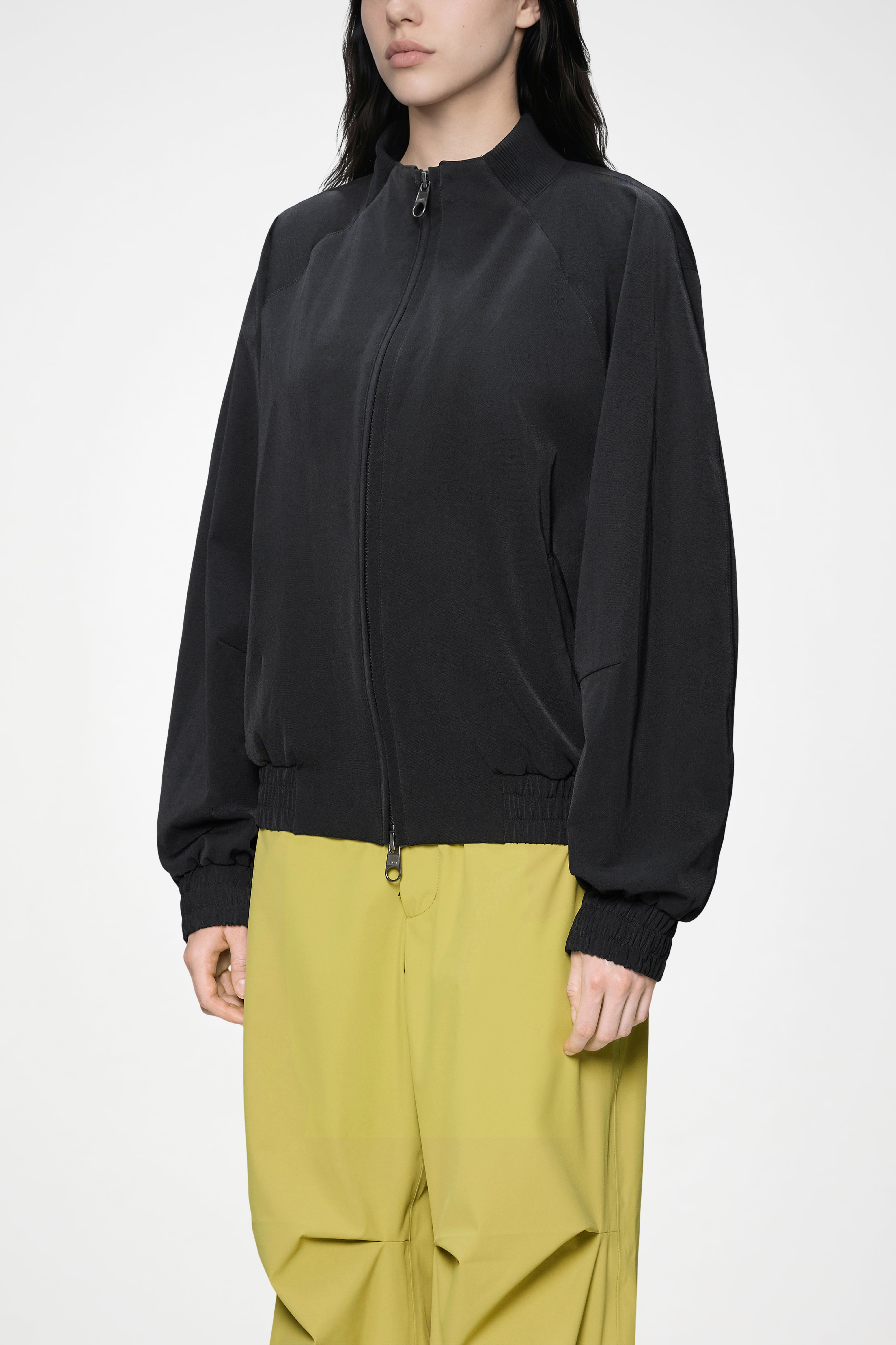 RAINS Tech Woven Bomber Jacket Black Jacket