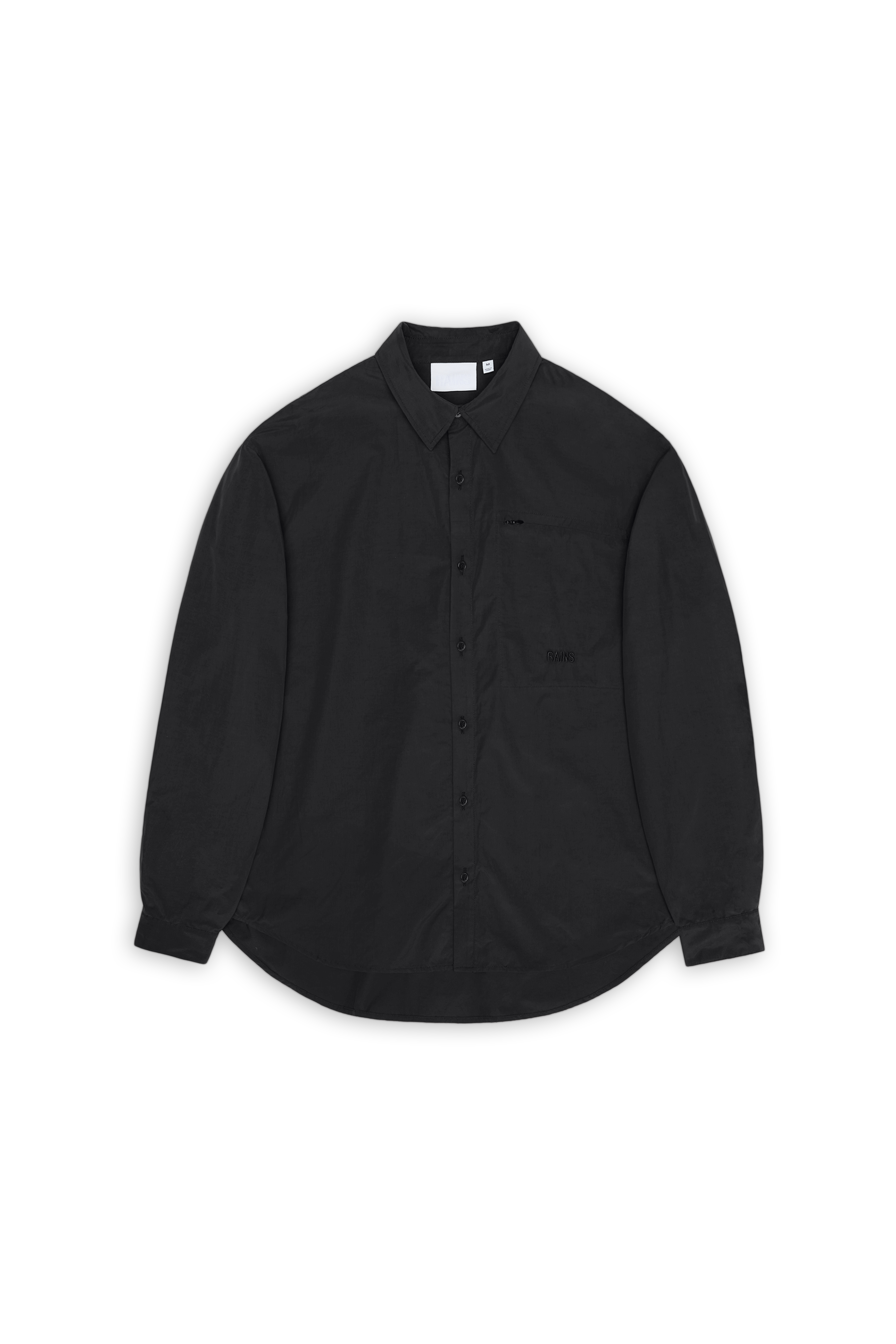 RAINS Light Woven Long Sleeve Shirt Black Long Sleeve