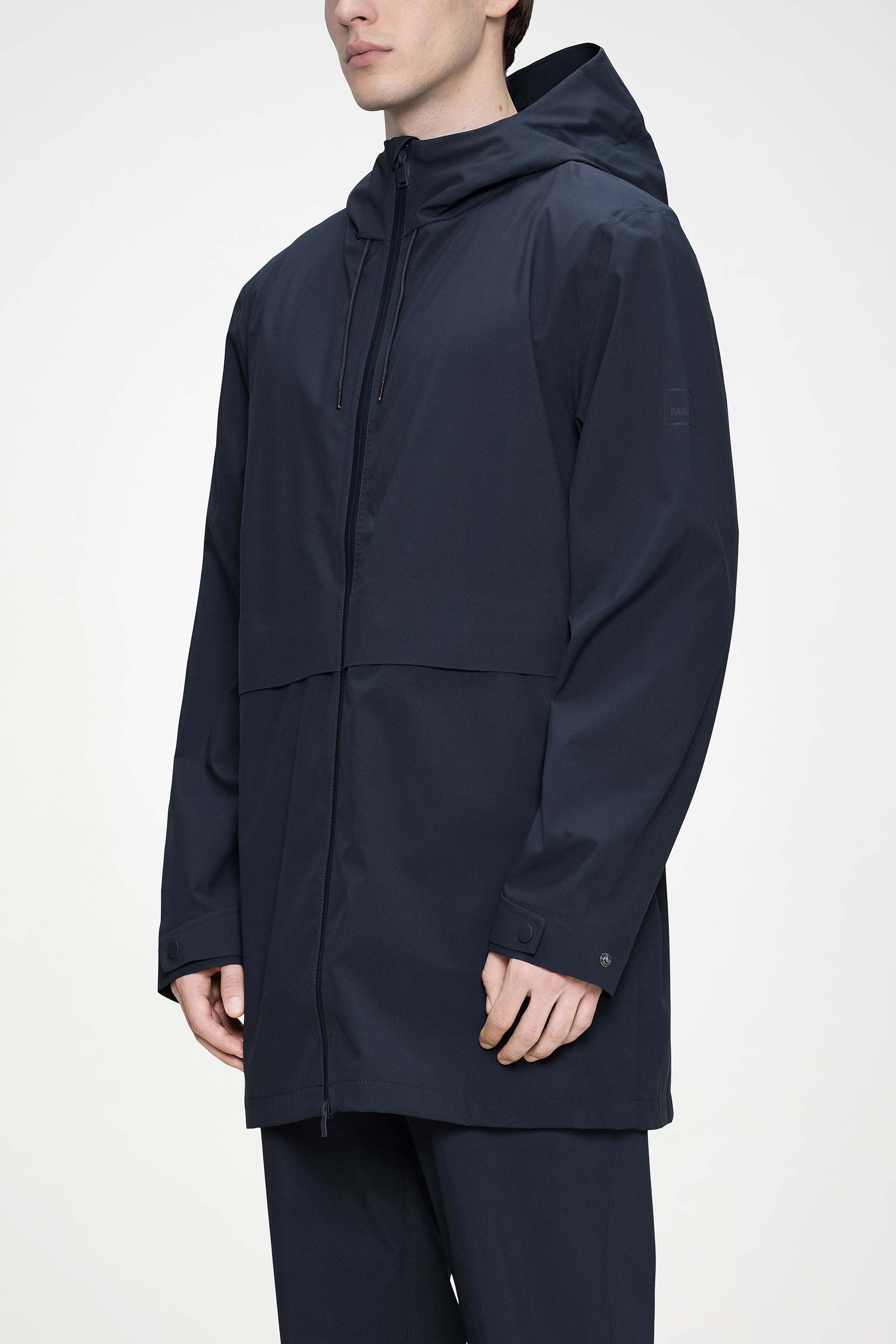 RAINS Suva Hardshell Long Jacket Navy Jacket