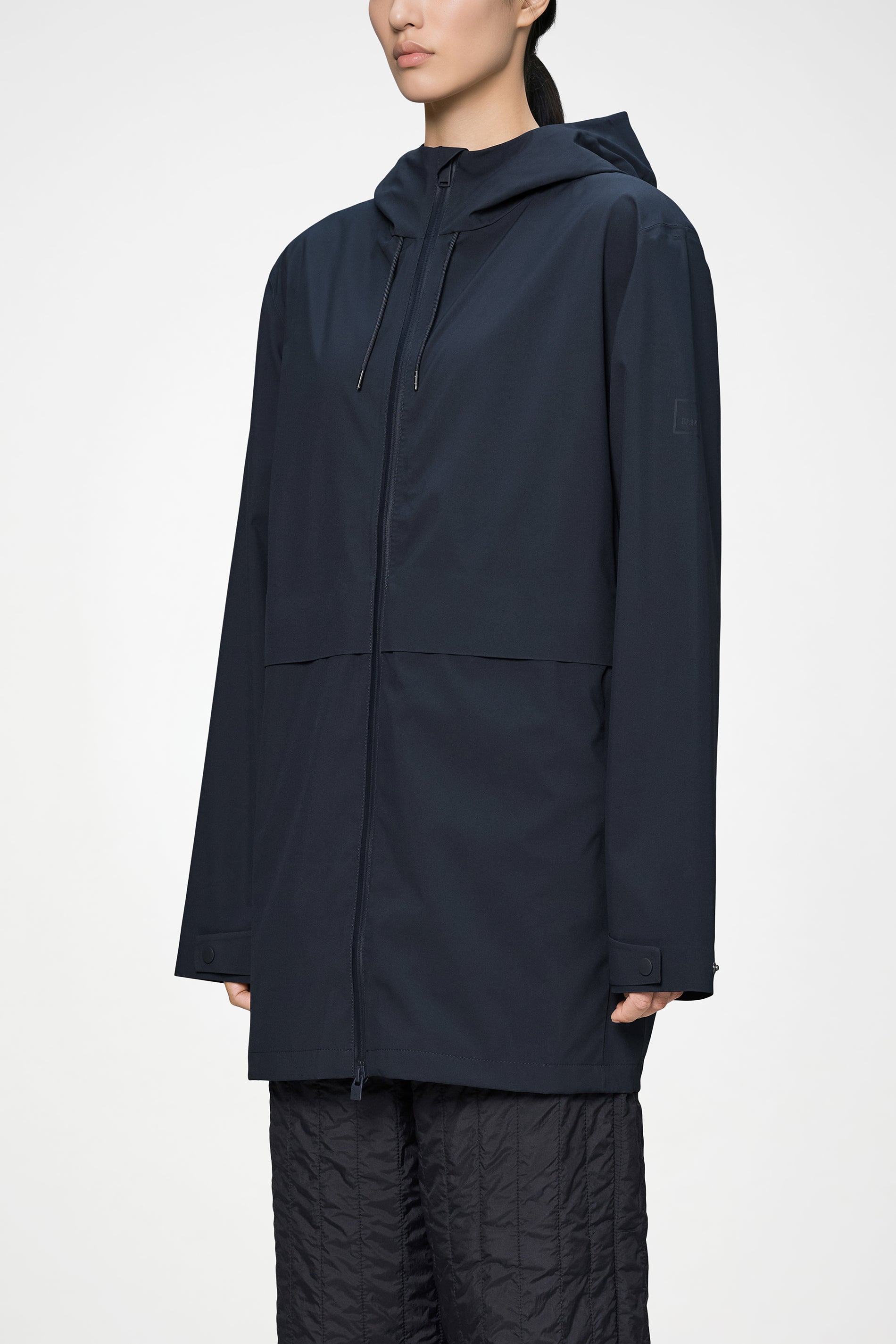 RAINS Suva Hardshell Long Jacket Navy Jacket