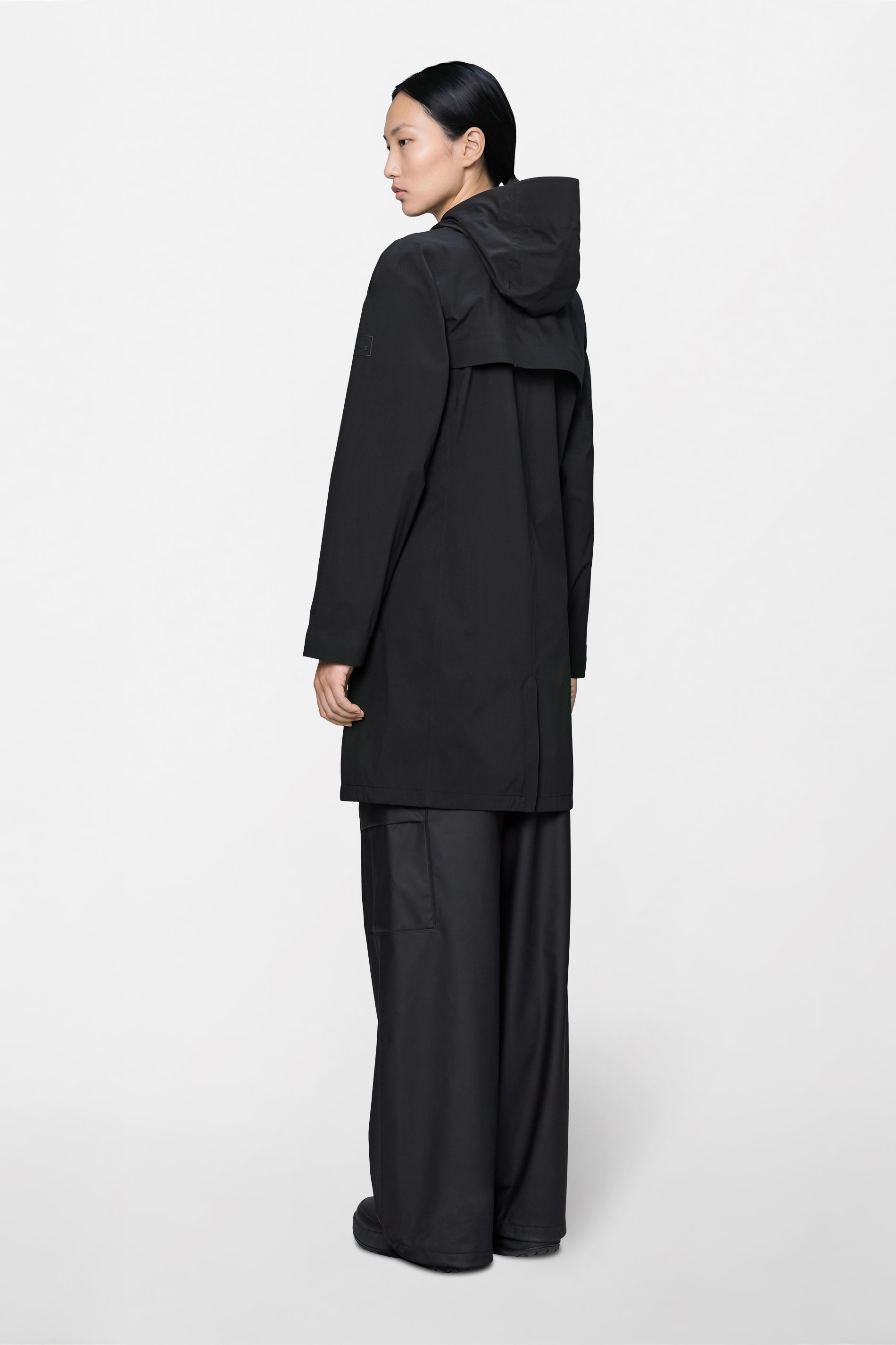 RAINS Suva Hardshell Long W Jacket Black Jacket