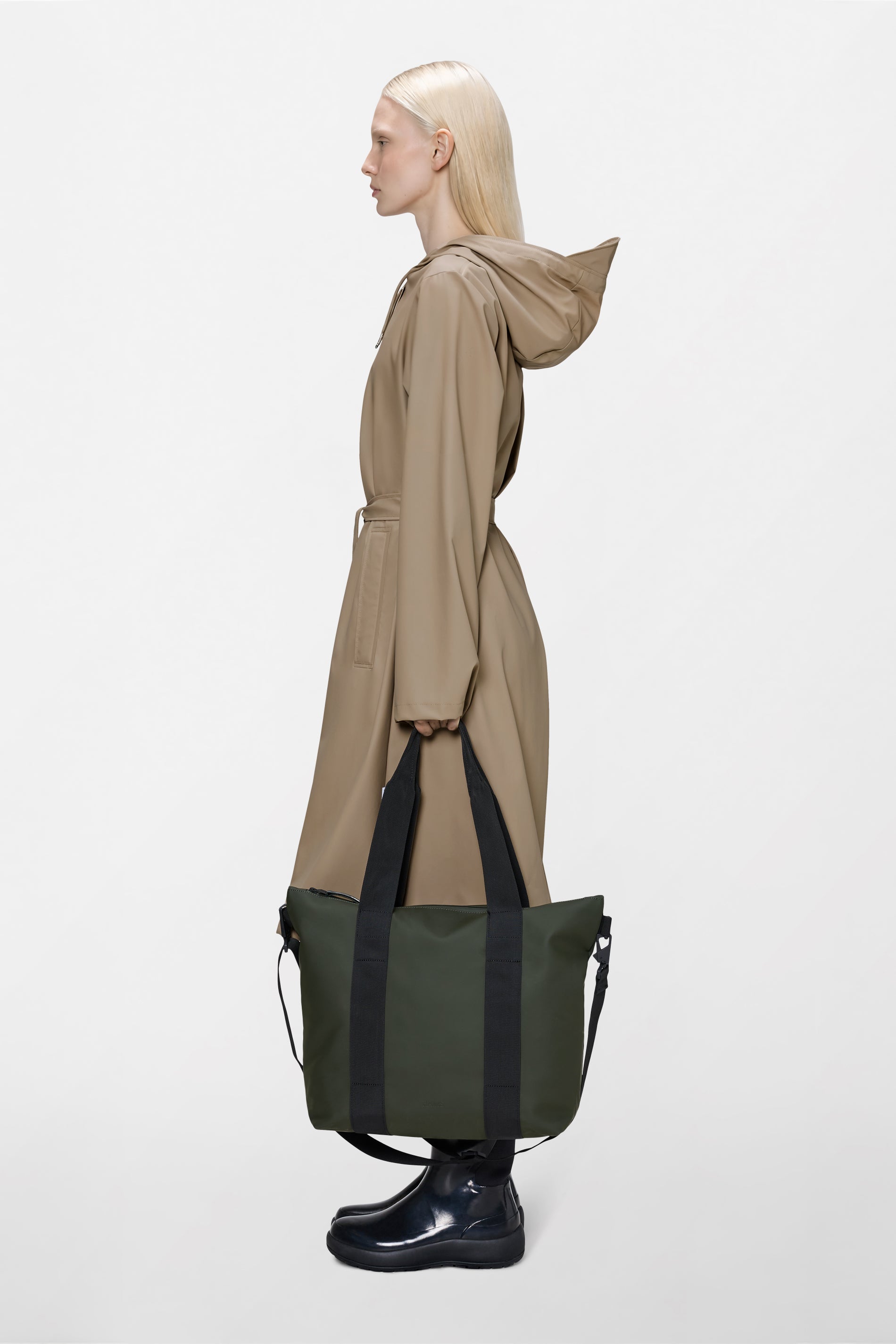 RAINS Tote Bag Mini Green 18.50L H36 x D13 x W46 cm Tote